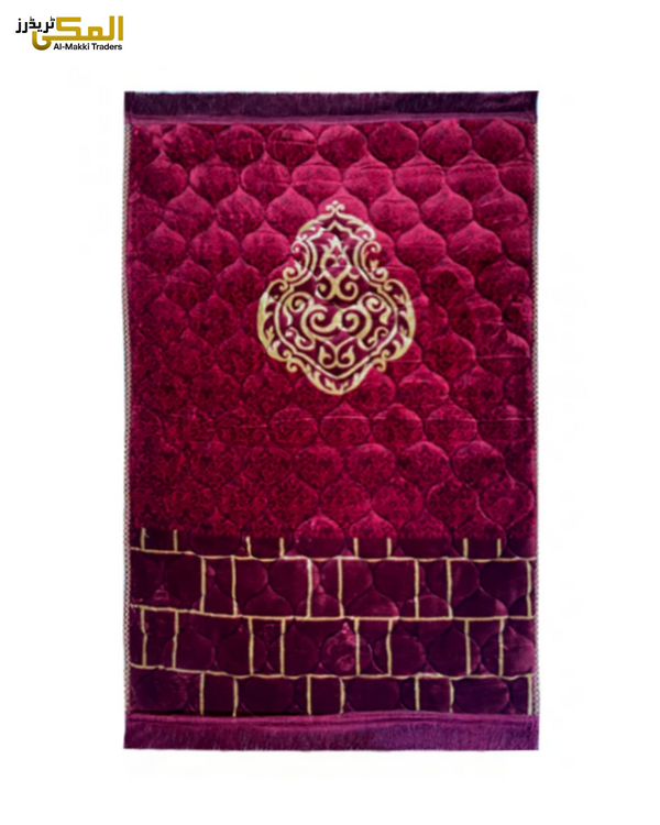 Padded  Velvet Printed Janamaz| Prayer Mat |