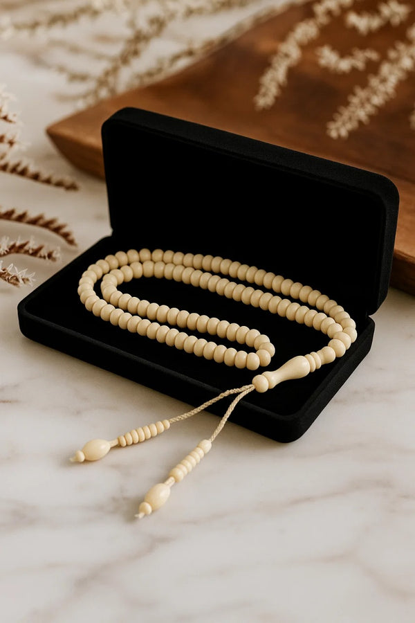 Camel Bone 8mm 100 Round beads Tasbeeh