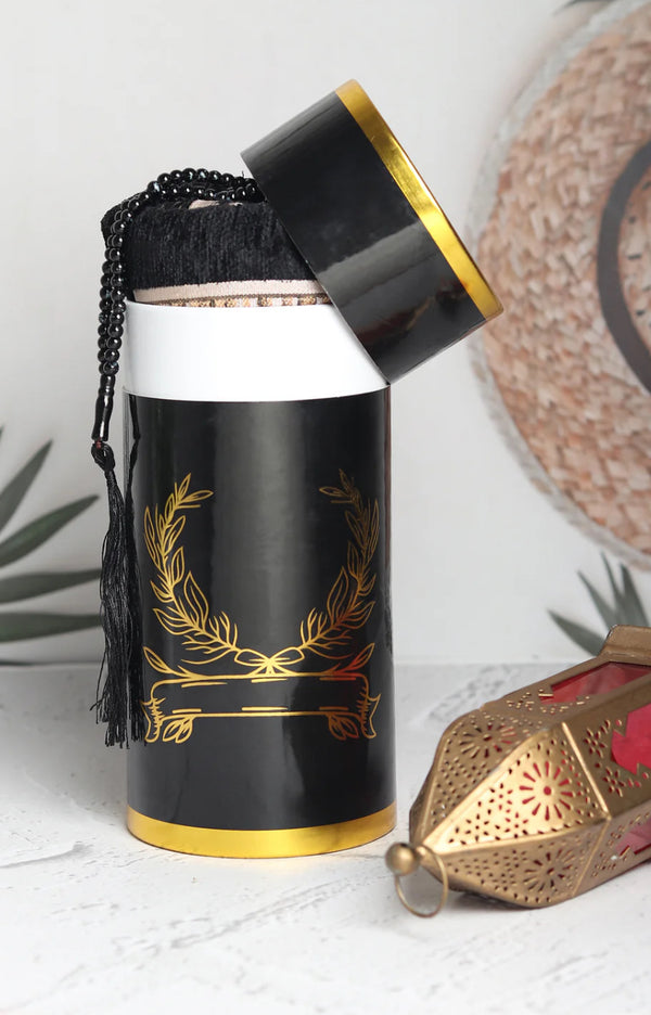 Adults Hadiya Box | 1x Adult Janamaz , 1x 100 beads Tasbeeh , 1x Turkish Cap