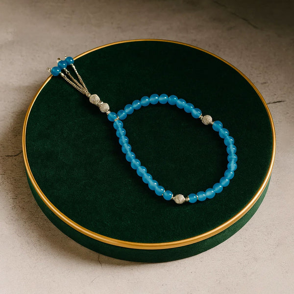 Pack Of 3 Handmade Blue Bead 33 Tasbeeh – Crafted for Meaningful Dhikr