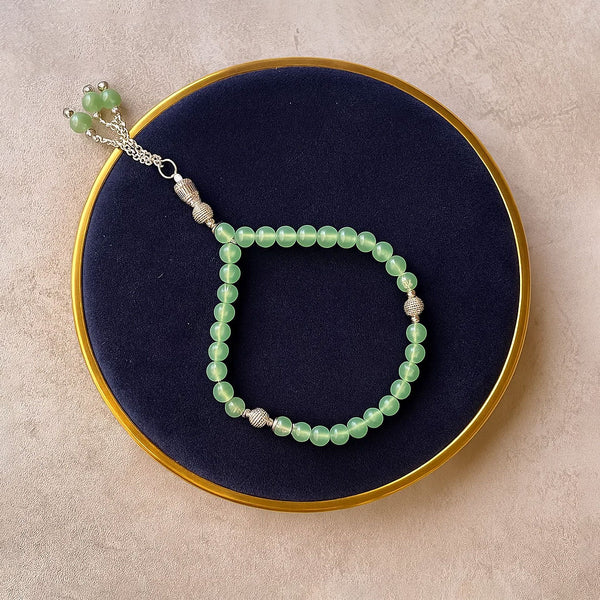Pack Of 3 Handmade Green Bead 33 Tasbeeh – Crafted for Meaningful Dhikr
